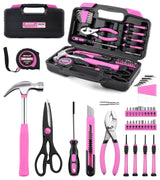 DIFFLIFE Tool Set Pink-40 Piece - General Household Hand Tool Kit with Plastic Toolbox Storage Case(Pink) DIFFLIFE