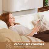 Daluvenix 107" Modern Boneless Couch with L - Shaped Chaise, Comfy Chenille Modular Sectional Sofa with Tufted Design, Deep Seat Upholstered Sofa Bed, No - Assembly Sectional Couch, White Daluvenix