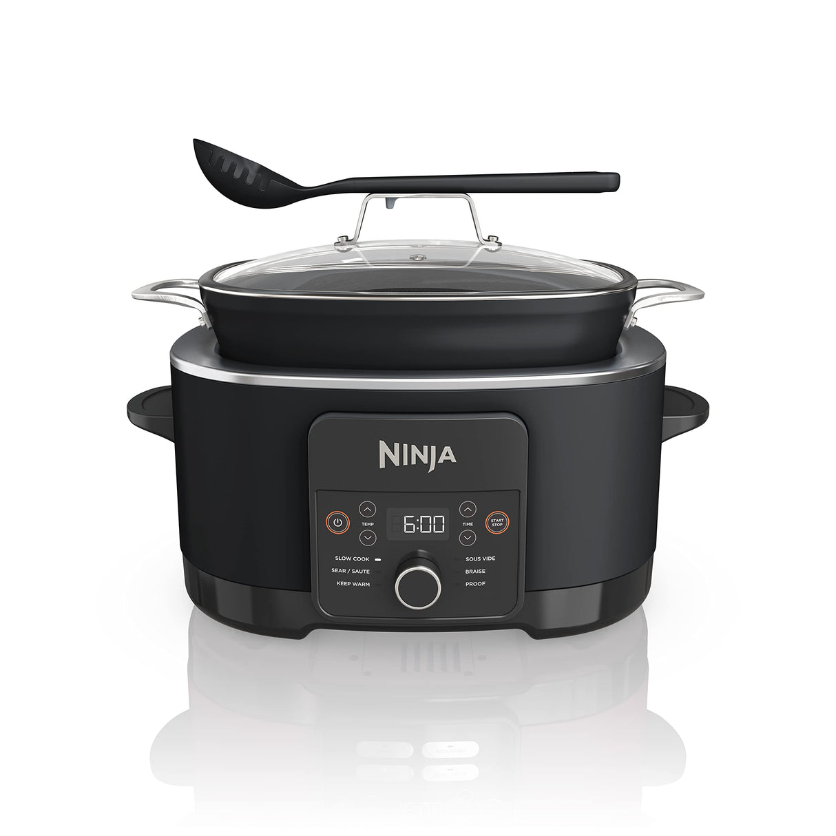 Ninja MC1010 Foodi PossibleCooker PLUS - Sous Vide & Proof 6-in-1 Multi-Cooker, with 8.5 Quarts, Slow Cooker, Dutch Oven & More, Glass Lid & Integrated Spoon, Nonstick, Oven Safe Pot to 500°F, Black Ninja
