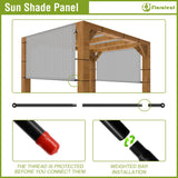 FLORALEAF 6'×15' Pergola Shade Cover Universal Replacement Canopy for Outdoor Patio Porch Backyard Gazebo with Grommets Weighted Rods FLORALEAF