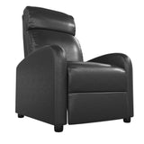 DHP Bobby Pushback Recliner Chair for Living Room, Ergonomic Comfort, Reclining Sofa Chair, Black Faux Leather DHP