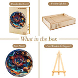Wooden Puzzle for Adults-Wooden Puzzle Unique Shape Advanced 3D Universe Wooden Jigsaw Puzzle for Adults and Kids,Best Gift,Wood Puzzles,Challenge Wooden Jigsaw Puzzle (L-13.4 * 13.4in-300pcs) Welsky