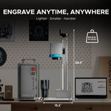 OMTech 50W Fiber Marking Machine with LightBurn, 7x7 Inch Fiber Laser Engraver for Metal Silver Gold Aluminum More, Fiber Laser Engraving Machine Marker Etcher with JPT Laser Source Autofocus Camera OMTech