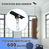 KSWLOR Heavy Bag Hanger - Heavy Duty Punching Bag Mount Hanger Bracket,360° Rotation Wall Ceiling Mount Wood Beam Hook for Boxing Muay Thai Training,Aerial Yoga Swing & Hammock KSWLOR