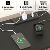 Frmobepts 59.1" W Dresser for Bedroom with Hanging Rack, 8 Drawer Dresser with LED Lights & Charging Station, Fabric Dressers with Portable Wheels,Metal Frame, Wooden Top (Black) Frmobepts