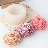 Peony Candle Mold Half Open Flower Mold 3D Flower Resin Casting Mold Resin Making Molds Silicone Mold for Candle Home Decorate Mold Candle Making Mold 3D Animal Mold ESEDAGE