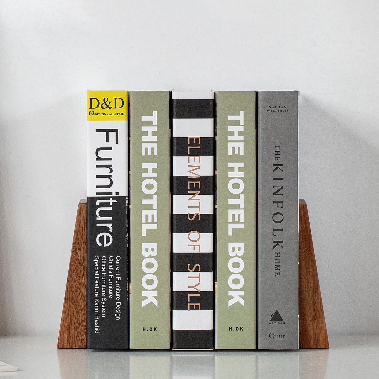 Muso Wood Book Ends, Thickened Wooden Bookends for Heavy Books, Creative Decorative Bookends for Shelves, Non-Skid Book Ends, Handmade Acacia Wood Bookends muso wood