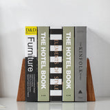 Muso Wood Book Ends, Thickened Wooden Bookends for Heavy Books, Creative Decorative Bookends for Shelves, Non-Skid Book Ends, Handmade Acacia Wood Bookends muso wood
