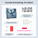 SJUTOUCI Ice Dragon Diamond Art Kits for Adults, Diamond Painting Kits for Beginners, 5D Round Diamond Dots Gem Craft Art Home Wall Decor 12x12 inch SJUTOUCI