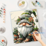 Easy Paint by Numbers Kit for Adults Beginner, Gnome Adult Paint by Number Kits on Canvas, DIY Painting with Numbers for Adults, Acrylic Simple Oil Paint by Number Kits for Home Wall Decor 16x20 In BYGFHLYW