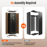 KAER 20 Biometric Gun Safe for Rifles and Pistols, Large Gun Cabinet for Home Rifle, Quick Access Gun Safe with Fingerprint, Rifle Safe with Removable Shelf and Pistol Pocket [No Assembly Required] KAER