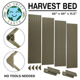 One Sweet Earth Raised Garden Bed - 4x4 ft Planter Box - Weathered Wood HDPE - No Tools Needed - DIY Kit for Urban Gardening, Flowers, Herbs & Vegetables - Made in The USA One Sweet Earth