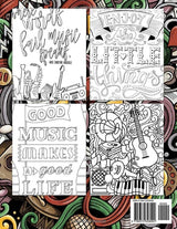 Music Quotes Coloring Book: Unique Coloring Pages Of Musical Patterns For All Ages To Have Fun | Ideal Gift For Special Occasions WoodArtSupply