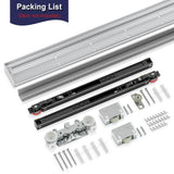 SMARTSTANDARD 40" Concealed Sliding Barn Door Hardware Kit with Soft Close Mechanisn, Wall Mount Concealed System, Aluminum (Door Not Included) SMARTSTANDARD