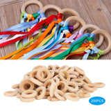 Wooden Rings, 200pcs 20mm Wooden Rings for Crafts, Unfinished Wood Rings Smooth Wood Circles for DIY Connectors, and Jewelry Making ZJchao