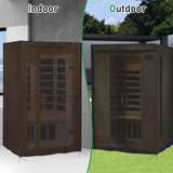 Safipotts Outdoor Sauna Cover, Heavy Duty Waterproof Sauna Cover for HEATWAVE Radiant Wood Infrared Home Sauna,(Black, only cover) (48.8"x42.5"x74.8") Safipotts