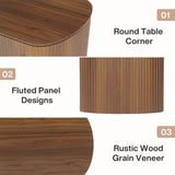 Tribesigns 47-Inch Oval Lift Top Coffee Table with Storage Shelf for Living Room, Rustic Lift Up Tabletop Mid Century Center Tables with Hidden Compartment, Rustic Brown Tribesigns