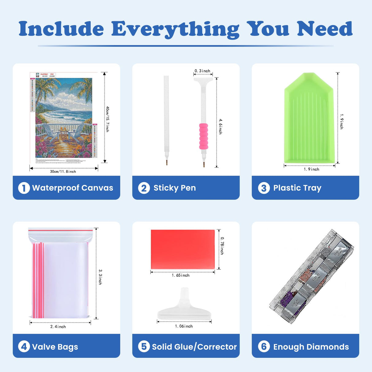 SENQAO Beach Diamond Painting Kits for Adults, Coconut Tree Diamond Art Paintings Kit for Beginners, 5D Full Drill Diamand Art Kits, Gem Art Crafts for Adults Wall Decor 12x16in(Vacation Beach Chair) SENQAO