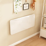 KTVVKTVV Wall Mounted Folding Table,Floating Desk for Wall,Folding Wall desks for Small Spaces,Hanging Desk for Home Office Computer Workstation,Study Work Bench, Kitchen Dining (White, 31.5"×19.6") KTVVKTVV