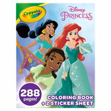 Crayola Disney Princess Coloring Book with Stickers, Gift for Kids, 288 Pages, Ages 3, 4, 5, 6 Crayola