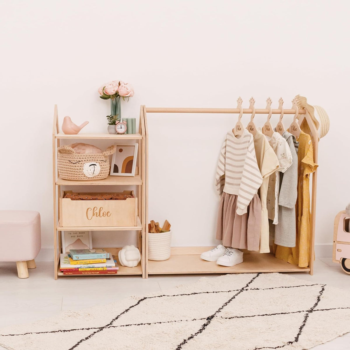 Personalized Small Clothes Rack for Hanging Clothes - Kids Dresser Dre ...