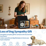 Waltool Pet Memorial Shadow Box with Clay Paw Print Impression Kit, Paw Ornament Loss of Pet Sympathy Gift, Picture Frame Pet Urns for Dogs Cats Ashes Keepsake Waltool