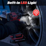 Revvstark Impact Wrench, Max Torque 295 Ft-lbs / 400 N.m Cordless 1/2 Impact Driver, 20V 3000RPM Brushless Motor, 2.0Ah Li-ion Battery and Fast Charger, 4 Pcs Sockets Included Revvstark