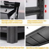 Heavy Duty 78" H Garage Shelving - 5 Tier Metal Shelves, 3000LBS Capacity, Adjustable, Industrial Storage Rack, Black, 48" W x 18" D x 78" H PRESTELION