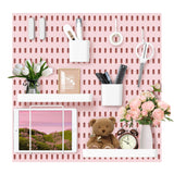 VUSIGN Pegboard Combination Wall Organizer Kit, 4 Pieces Pegboards and 17 Accessories Modular Hanging, Wall Mount Display Peg Board Panel Kits for Bedroom, Home, Office, Bathroom, 22" x 22", Pink VUSIGN