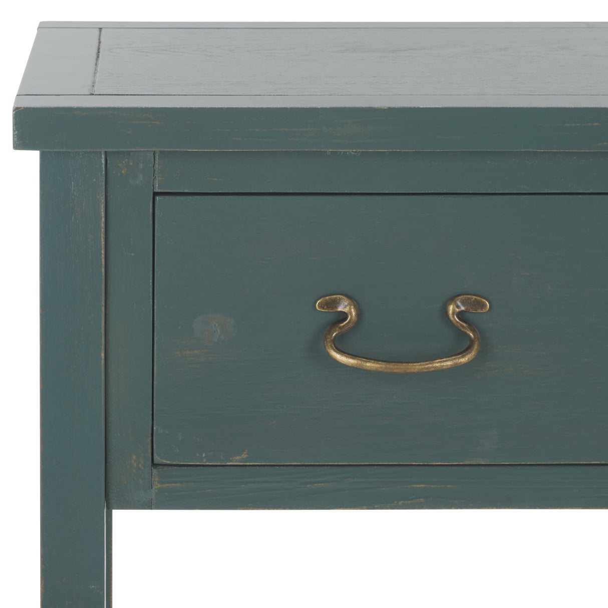 SAFAVIEH Home Collection Cindy Farmhouse Dark Teal 3-Drawer Console Table Safavieh