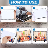 4 Pcs Sublimation Blank Slate Rock Rectangular Custom Stone Slate Picture Frame Matte Heat Transfer Rock Photo Plaque with Display Stand for Desktop Souvenir DIY Gift Decoration (5.9 X 7.9 Inch) Gersoniel