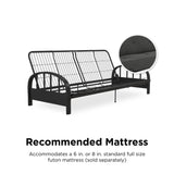 DHP Aiden Metal Futon Frame, Black DHP