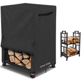 AKEfit 17IN Firewood Log Rack Cover, Waterproof Covers for firewood, Heavy Duty 600D Oxford Outdoor Firewood Storage Cover, Outdoor Log Holder Cover (Log Rack not Included) AKEfit
