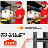 Lauxery Garage Shelving, 48" Wide 5-Tier 3000lbs, Boltless Assembly, Adjustable Large Garage Storage Shelves, 48" W x 24" D x 72" H Heavy Duty Storage Rack Lauxery