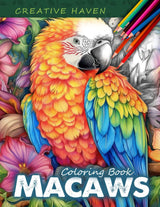 Creative Haven Macaws Coloring Book: Macaws Coloring Page, Vibrant Designs Celebrating the Beauty of Tropical Parrots Majosta