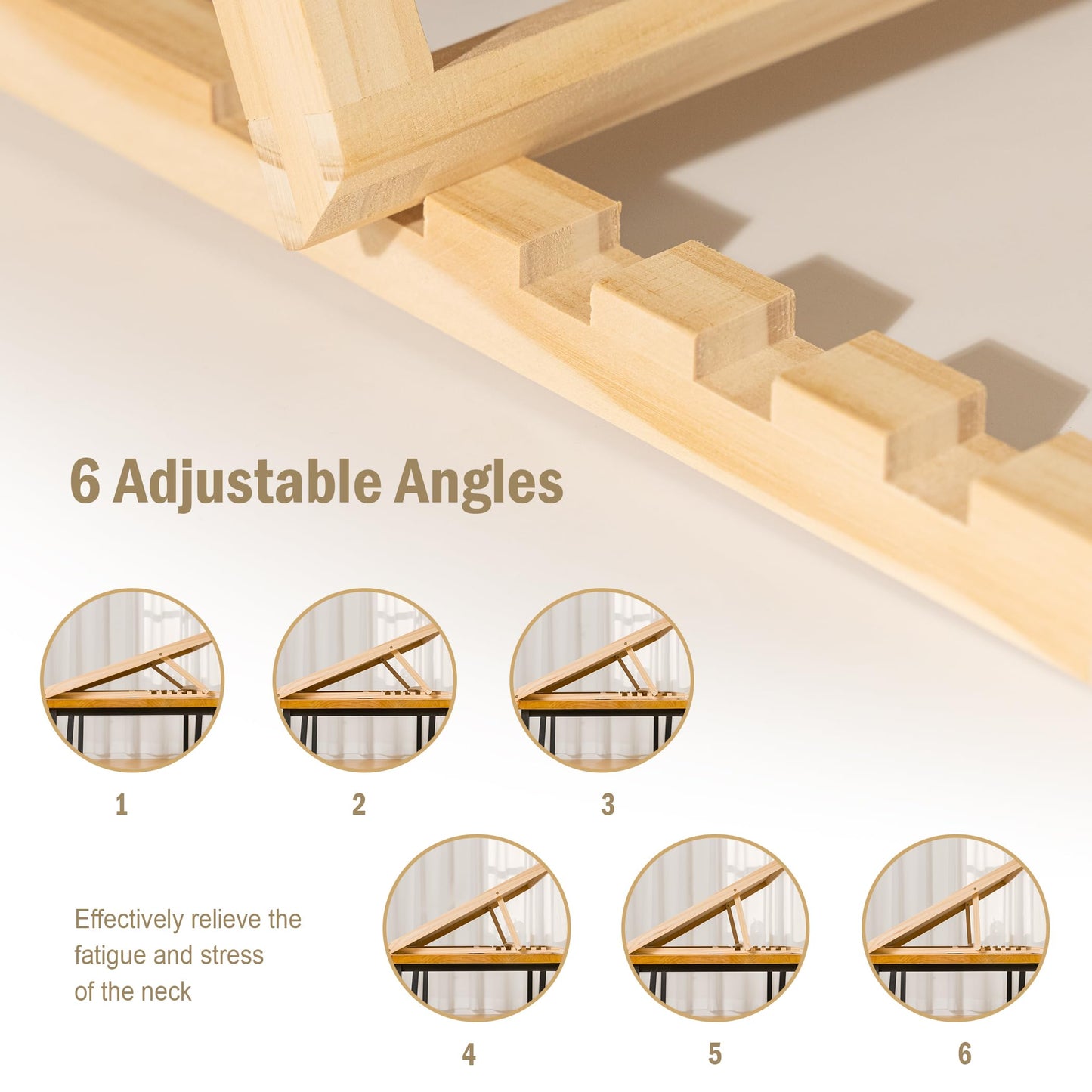 Lavievert Adjustable Jigsaw Puzzle Board with 4 Sorting Trays & Cover, 6-Tilting-Angle Puzzle Easel with PU Handle for Adults, Portable Wooden Puzzle Table with Non-Slip Surface for Up to 150 - WoodArtSupply