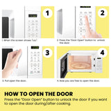 COMFEE' EM720CPL-PM Countertop Microwave Oven with Sound On/Off, ECO Mode and Easy One-Touch Buttons, 0.7 Cu Ft/700W, Pearl White COMFEE'