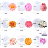 9 PCS Flower Candle Molds Rose Tulip Silicone Candle Mold Flower Shapes Moldes De Rosas Silicona para Velas for Soy Wax, Beeswax, Candle Making, Resin Craft Aifong