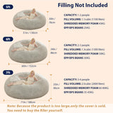 Bean Bag Chair Cover, Waterproof Faux Fur Bean Bag Cover Only(No Filler), 5FT Round Beanbag Chair with Pocket, Big Giant Bean Bags Chairs for Adults Kids Teens, Stuffed Animal Storage ODreamyDogs