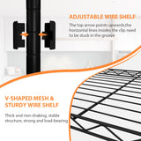4-Tier Storage Shelves, 36Lx14Wx54H Wire Rack, Height-Adjustable Metal Shelving, Max Load 1000 LBS, Laundry to Garage, Black MKDLUFEI