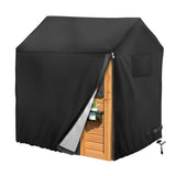 Iceberg Elf Playhouse cover, Outdoor wooden kids playhouse covers, 57" L x 57" W x 63" H, Waterproof, Sun Protection dust, Easy to put on with side zipper, 640D Heavy duty oxford fabric, (Black) Iceberg Elf