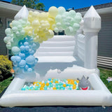 iLink-outer White Bounce House for Kids - 10x8x8FT Oxford White Bouncy House with Ball Pit, Perfect for Parties & Events,Safe and Fun for All Ages iLink-outer