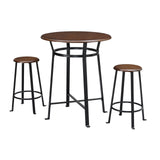 Dorel Living Montgomery 3-Piece Dining Set, Dark Mahogany - DHP