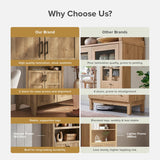 mopio Lauren 77.4" Tall Arched Cabinet, 5-Tier Arched Bookcase with Doors and Adjustable Shelves, Arch Bookshelf with Storage, Wooden Storage Cabinet for Living Room and Kitchen Pantry (Oak) mopio