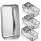 LIANYU 4 Pack Loaf Pans for Baking Bread, 9x5 Inch Bread Pan, Stainless Steel Meatloaf Baking Loaf Tin for Homemade Banana Sourdough, Dishwasher Safe LIANYU