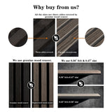 ARMURO 3D Wall Panels for Wall Decor, Fluted Wall Panels, Natural Smoked Wood Veneer Acoustic Wall Panels 2 Pack - 12.6" W x 94.5" L ARMURO