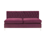 Acme Furniture Jaszira Modular - Armless Sofa in Burgundy Velvet Acme