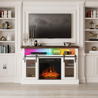 23" Electric Fireplace Insert, Recessed Fireplace Heater with Low Noise, Remote Control with Timer, Touch Screen, Adjustable Flame Brightness, 23.6" L *17.7" H