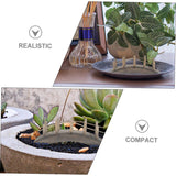 FOYTOKI 2Pcs Wood Decor Miniature Wooden Bridge Model Mini Mini Garden Wooden Bridge Pillar Outdoor Garden Decor Wooden Arch Bridge Ornaments Model Arch Bridge Miniature Household Large FOYTOKI