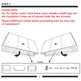 HXZDZ 66" PU Faux Leather Couch, Mid-Century Modern Loveseat Sofa with Solid Wood Legs for Living Room, Bedroom, Office, Brown HXZDZ